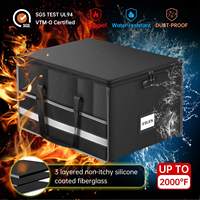 YIHUAXING Organizador de Almacenamiento Portátil Plegable, Caja Ignífuga Multicapa para Documentos, con Cerradura, para el Hogar, para Carpetas Legales y de Cartas, con Diseño
