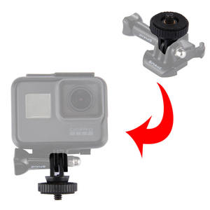 Adaptateur de vis de montage sur trépied PULUZ 1/4 pouce avec trou de 5 mm pour Go Pro <span class=keywords><strong>D</strong></span> JI Osmo Action Hero4 Xiaoyi et toutes les caméras <span class=keywords><strong>d</strong></span>'action - Product Image 5