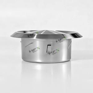 Hefengxing Circular Air Vent 304 Stainless Steel Single Layer Silver Adjustable Ventilation Outlet for Indoor Air Exchange - Product Image 3