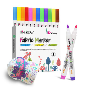 Marqueurs textiles permanents pour tissu, vente flash, 12 couleurs, lavables, indélébiles, stylo marqueur pour peinture <span class=keywords><strong>textile</strong></span>, imperméable, non toxique - Product Image 3