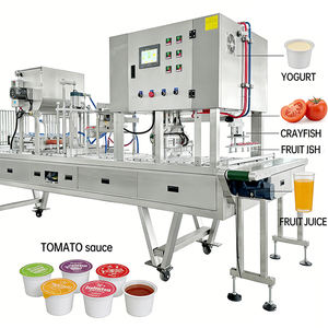 Machine multifonctionnelle de remplissage et de scellage de gobelets pour <span class=keywords><strong>lait</strong></span>, jus, yaourt, eau, avec coupe-film thermoscellant automatique - Product Image 1