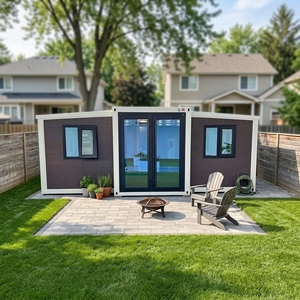 Casa Contenedor Expandible Prefabricada, Plegable de Doble Ala, de Alta Eficiencia Espacial, Completamente Amueblada, para Vivienda <span class=keywords><strong>Familiar</strong></span> Residencial - Product Image 1