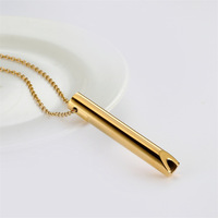 Collier pendentif en acier inoxydable pour la méditation, la respiration, le soulagement du stress, l'anxiété, le yoga, vente chaude