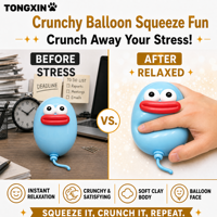 Ballon anti-stress TONGXIN en argile craquante amusant, jouet souple et craquant en gros pour le bureau