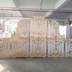 Decorazione di nozze DKB taglio di lusso costruzione di Design della <span class=keywords><strong>finestra</strong></span> posteriore parete a goccia evento di nozze sfondo della fase - Product Image 5