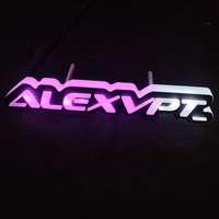 Emblème LED pour calandre automobile, lumière RGB fluide, étanche IPX7, contrôle par application Bluetooth, logo personnalisé