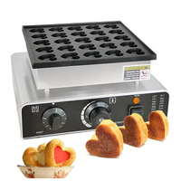 XEOLEO Commercial 25 Trous Japon Wafflera Maker Machine Électrique Coeur Forme Poffertjes Maker Baker Mini Pancake Machine