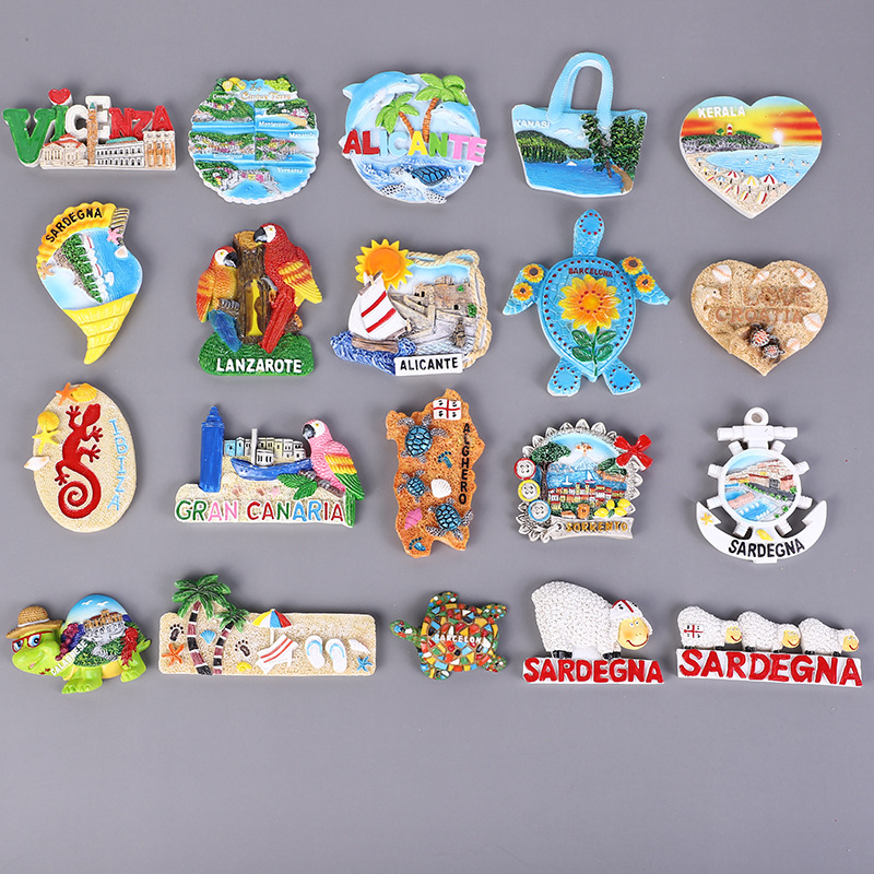 Genova Italia 3D Frigorifero Magnete Turistico Souvenir Resina Adesivi Magnetici Frigorifero Magnete Casa & Cucina Decorazione dalla Cina