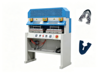 Presse à tiges de chaussures double station FS-820, moteur 3KW haute vitesse, fonctionnement simultané silencieux, haute efficacité pour la fabrication de chaussures