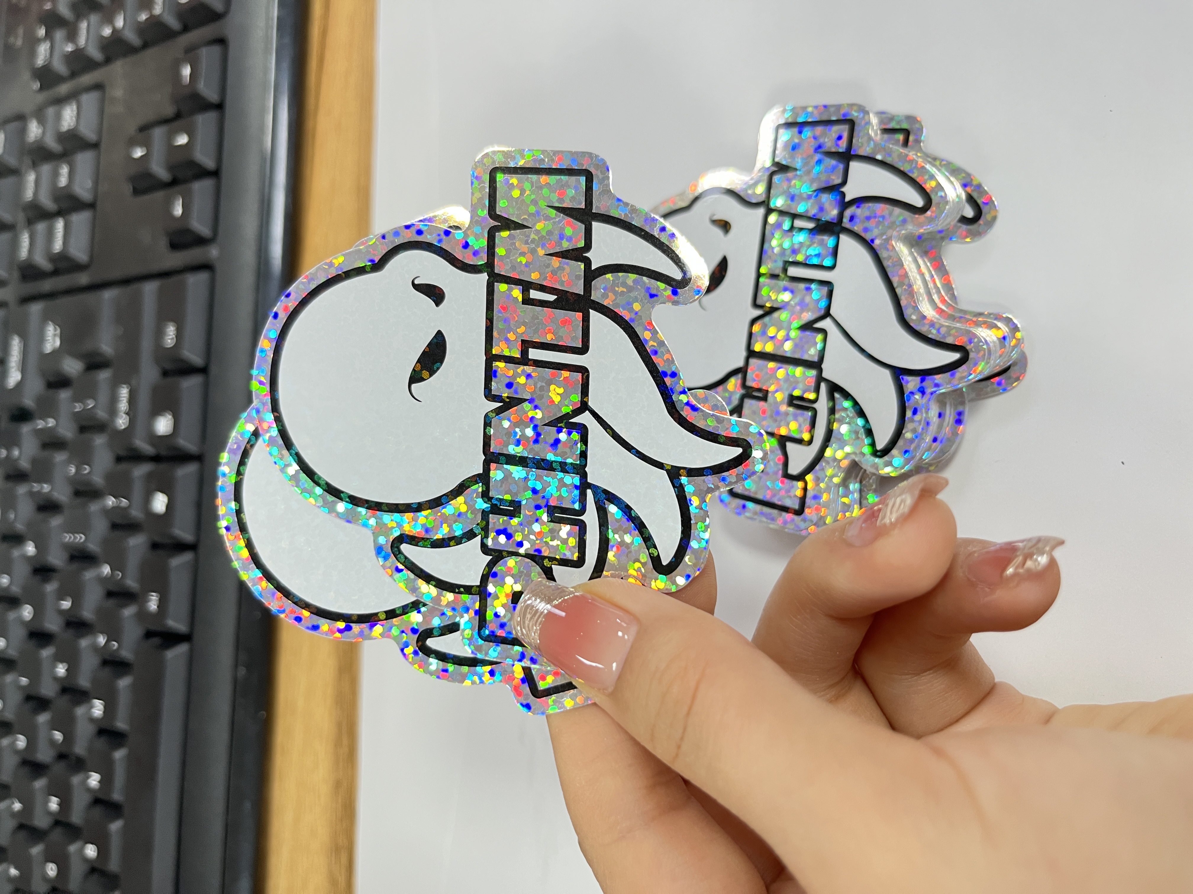 Glitter sticker