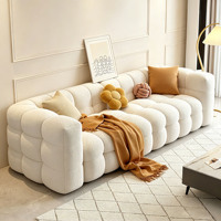 Canapé 3 places en tissu moderne, durable et écologique de haute qualité pour hôtel et salon, design confortable et moelleux