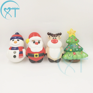 ตุ๊กตาซานตาคลอส PU ของเล่นบีบคลายเครียด ลูกบอลโฟม ของเล่นคริสต์มาส ตุ๊กตาหิมะ กวางเรนเดียร์ - Product Image 2