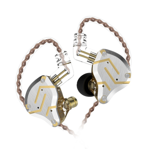 Auriculares <span class=keywords><strong>KZ</strong></span> ZS10 <span class=keywords><strong>Pro</strong></span> Gold 4BA + 1DD Hybrid <span class=keywords><strong>10</strong></span> drivers auriculares HIFI Bass en el oído Monitor auriculares con cancelación de ruido auriculares de Metal - Product Image 6