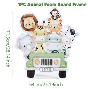 Jungle Animal KT Board Safari Theme Foam Borad Frame Baby Shower <span class=keywords><strong>Wild</strong></span> One 1st Birthday Party Decorations Kids - Product Image 4