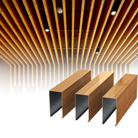 Rejilla de Techo en Forma de U de Aluminio de Diseño Popular, Rejilla de Techo Falsa Moderna Ignífuga para Salón, Hotel, Hospital, Gimnasio