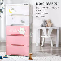 Armoire de rangement pour vêtements d'enfants, armoire de rangement pour la maison, verrouillable, 3, 4, 5, 6 étages, tiroirs en plastique