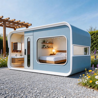 Cabane préfabriquée compacte de luxe, style Apple, à deux étages, pour bureau dans la cour