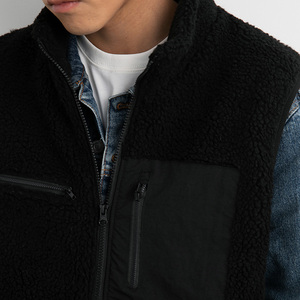 Mode personnalisé Sherpa <span class=keywords><strong>polaire</strong></span> gilets fermeture éclair poche coupe-vent gilet épais lâche <span class=keywords><strong>sans</strong></span> manches Sherpa <span class=keywords><strong>polaire</strong></span> hommes gilets - Product Image 6
