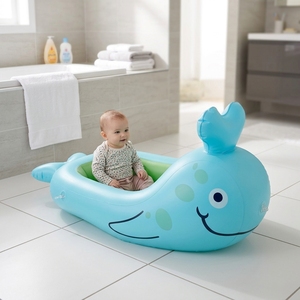 <span class=keywords><strong>Baignoire</strong></span> <span class=keywords><strong>gonflable</strong></span> portable en forme de <span class=keywords><strong>baleine</strong></span> bleue avec auvent pour enfants, idéale pour la piscine - Product Image 3