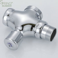 Robinet de chasse d'eau en alliage de zinc chromé à commande manuelle, économie d'eau, temporisation, design moderne, pour toilettes d'hôpital