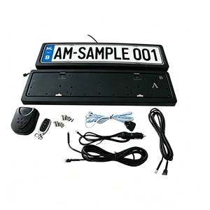 Support de <span class=keywords><strong>plaque</strong></span> <span class=keywords><strong>d</strong></span>'<span class=keywords><strong>immatriculation</strong></span> de voiture en métal, support de <span class=keywords><strong>plaque</strong></span> <span class=keywords><strong>d</strong></span>'<span class=keywords><strong>immatriculation</strong></span> européen à télécommande, adapté aux voitures espagnoles - Product Image 6