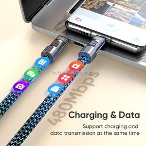 Câble de lanière de téléphone 240W | <span class=keywords><strong>USBC</strong></span> vers <span class=keywords><strong>USBC</strong></span> Nylon tressé 5A charge rapide 30cm dragonne câble de lanière de données - Product Image 4
