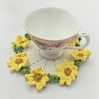 Accessoires de décoration de table faits à la main tapis de bouquet ou tampons Crochet fleurs Arrangement de mariage cadeaux de faveur d'invité