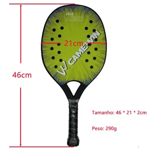 OEM fondi di vendita calda 2 pz racchetta da Tennis da spiaggia telaio in plastica viso morbido EVA con coperchio e palla protettiva - Product Image 3