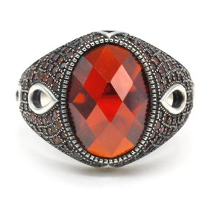 925 Sterling Silver Red Zircone Pietra Uomo <span class=keywords><strong>Anello</strong></span> di <span class=keywords><strong>Granato</strong></span>, Cubic CZ <span class=keywords><strong>Anello</strong></span> Della Pietra Preziosa per Gli Uomini Donna Aggancio di Cerimonia Nuziale Dei Monili - Product Image 5