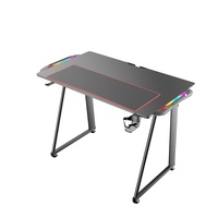 Bureau de jeu motorisé pliable et réglable en hauteur, noir, moderne, avec LED, de haute qualité et très demandé