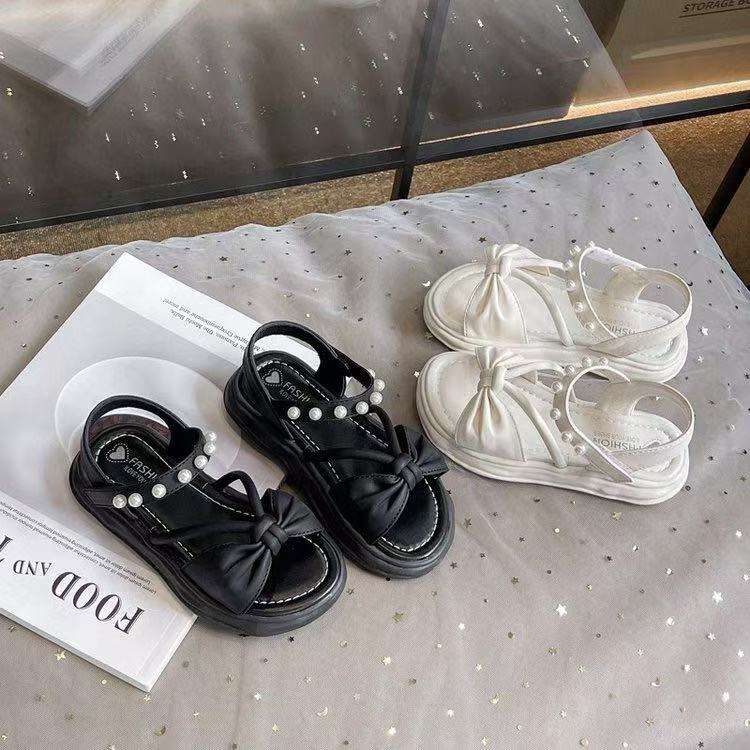 Elegant Girls' Large Size Flat Gladiator Sandals Comfortable Transparent  Toe Platform Walking Slippers for Summer