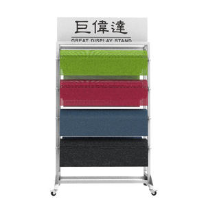 Showroom sàn thảm thảm Mat quà tặng hoa gói giấy dệt vải cuộn Rèm Mẫu Kim Loại hiển thị giá đứng - Product Image 6