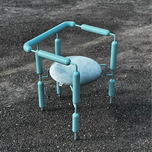 <span class=keywords><strong>Chaise</strong></span> de salle à manger en acier inoxydable inspirée du Bauhaus, au design artistique moderne, en forme de caniche, <span class=keywords><strong>chaise</strong></span> d'appoint sculpturale iconique et créative en forme de chien-ballon - Product Image 3