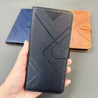Étui de téléphone de luxe en cuir PU gaufré avec porte-cartes et fonction portefeuille pour iPhone 15 16 17 18 – Protection pour téléphone à clapet