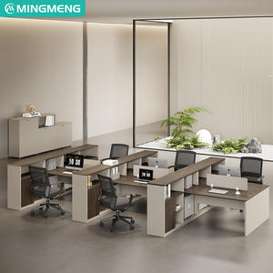 Bureau pratique avec tiroirs, bureau de luxe avec chaises, bureau modulaire, bureau informatique de direction, personnalisable - Product Image 4