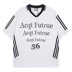 Camiseta de Manga Corta con Estampado de Letras Personalizable Estilo Vintage Y2K, Unisex, Deportiva, Holgada, Informal - Product Image 4