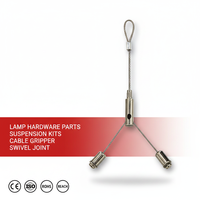 Assemblage de câbles et cordons OEM personnalisé avec crochets de suspension plaqués, capacité de charge 120 kg, pour suspension d'éclairage LED