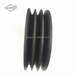 <span class=keywords><strong>Poulie</strong></span> de volant moteur professionnelle OEM Mighty Brand à courroie trapézoïdale pour charge de 40 kg à 200 kg, en fonte, 3 rainures, diamètre de pas de 250 mm - Product Image 3