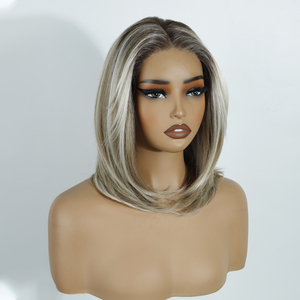 Productos Personalizados Rebecca, Peluca de Cabello Sintético Resistente al Calor, Fibra Futura, Ondulada, Sin Llama, con Frente de Encaje HD 13x4, Sin Pegamento, para Mujer - Product Image 5