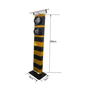 Poteau de signalisation routière à LED réfléchissant solaire, délimiteur de zone de stationnement, poteau de signalisation de sécurité avec une visibilité supérieure à 1000 m, protection IP53 - Product Image 3