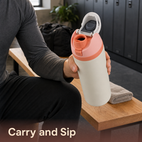 Gobelet isotherme Owa 16oz/19oz/24oz/28oz/32oz en acier inoxydable à double paroi, isolation thermique 12-24h, sans BPA, anti-fuite, pour fêtes et événements