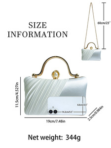 Celebrity Women's Evening Dinner Clutch Bag Crossbody <b>Small</b> Polyester <b>Pillow</b> Shape Closure Hard Daily Use Handbag Tanjing - Product Image 5