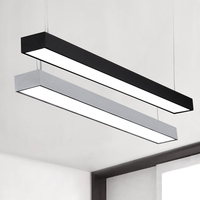 Luminaire linéaire LED professionnel de haute qualité avec réflecteur en PC, IP44, pour usage en bureau, longueur 8 pieds, CRI90, garantie de 2 ans