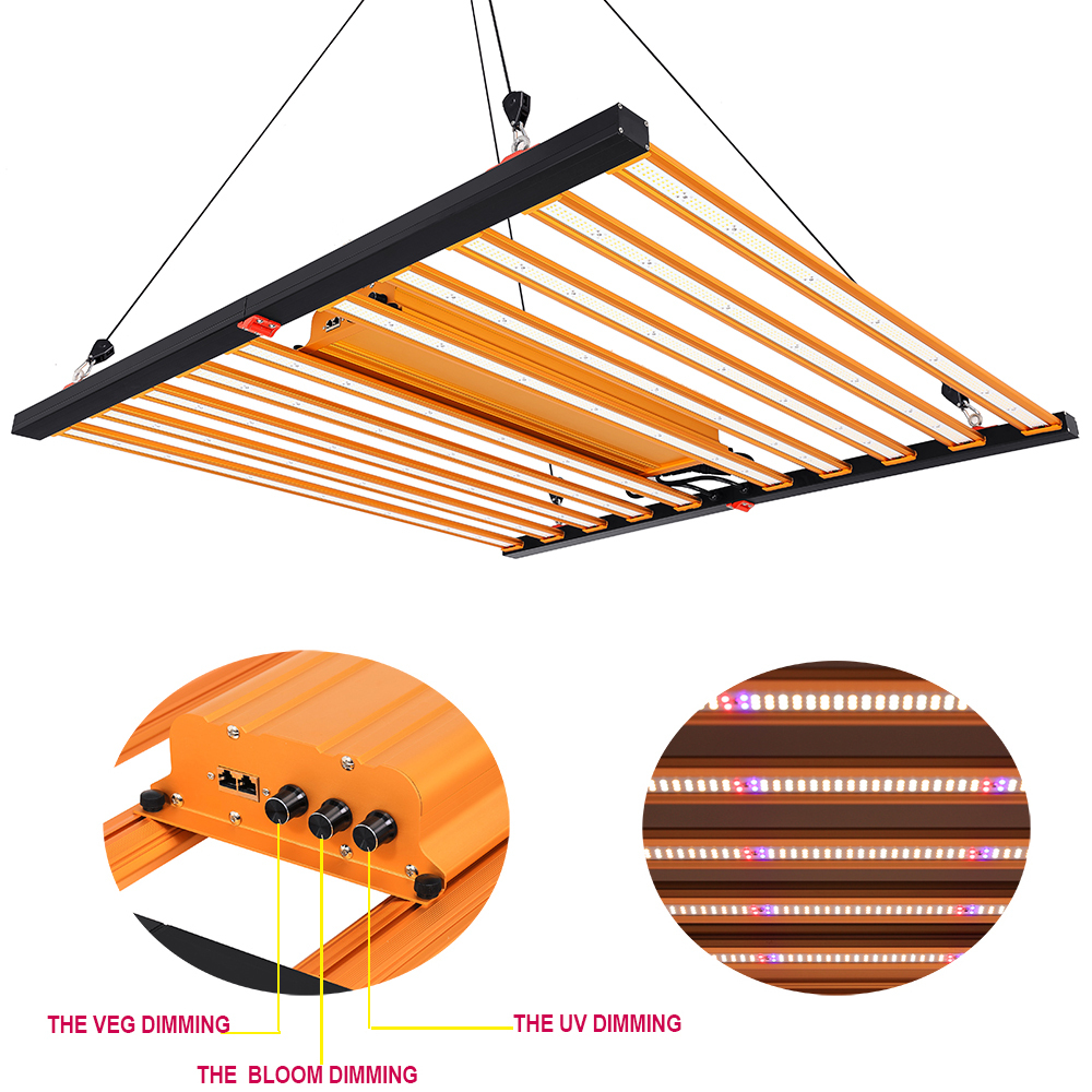 Commercial 600w 800w 1000w UV IR LED Grow Light Samsung Lm301B Dimmable Full Spectrum Indoor Plants Grow Light LED Bar