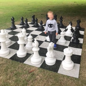 Jeux d'échecs en pierre naturelle <span class=keywords><strong>de</strong></span> luxe sur mesure, grands, d'extérieur, bon marché, pièces d'échecs en marbre avec plateau - Product Image 1