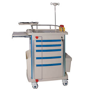 경쟁력 있는 가격의 병원 장비 응급 카트 의료 응급 약품 트롤리 서랍 포함 - Product Image 3