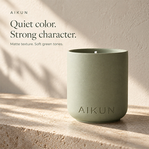 Vela Aromática AIKUN Premium con Logotipo Personalizado, Hecha a Mano, de Larga Duración, 100% Orgánica, Estilo Aromaterapia, Cera de Soja, Vela de Cerámica - Product Image 3