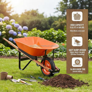 Brouette en plastique de haute qualité, prix d'usine standard, brouette en plastique pour la construction et le jardin - Product Image 4