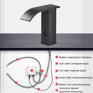 صنبور بإغلاق بالأشعة تحت الحمراء طقم 1 صنبور بمستشعر بالأشعة تحت الحمراء بدون لمس آلي - Product Image 4