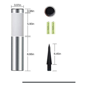Lámpara Solar de Acero Inoxidable para Camino, con Panel Solar y Batería, 3 LED, Impermeable, para Jardín, Paisaje, Césped, Patio, Caminata, Terraza - Product Image 3